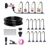 Sistema de riego Acesome 360° de sistema de riego de jardín, ahorro de agua, kit de riego de niebla, boquilla ajustable para jardín, césped, huerta, granja (10 m)