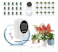 Sistema de riego automático con doble bomba, control independiente, kit de riego por goteo controlado, sistema de riego de jardín automático/manual para balcón (bomba doble)