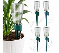 Sistema de Riego Automático para Macetas, 4 Piezas con Botellas de 500 ml, Kit de Riego por Goteo Ajustable para Plantas de Interior, Autoriego para Vacaciones, Balcón y Terraza