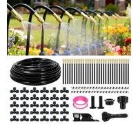 Sistema de Riego Jardín Automático, Kit Riego por Goteo, 30M Micro Riego Sistema con Ajustable Boquilla, 360° Pulverizador y Gotero para Jardin Invernadero Césped Patio Terraza Paisaje Huerto