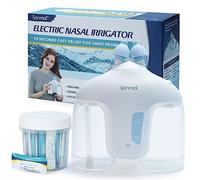 Sistema de riego nasal eléctrico alimentado por succión para la nariz, limpieza profunda completa alivia la congestión nasal con 50 paquetes de sal