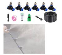 Sistema de riego por goteo, kit de sistema de riego de conexión rápida, sistema de riego automático de jardín con boquillas para invernadero, plan negro 5m 912 pipe + 5 sets of quick-connect fittings