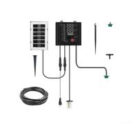Sistema de riego solar con controlador para plantas de interior y exterior, dispositivo de riego automático con panel solar IP44, cabezal de filtro impermeable 15 (15 metros)