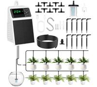 Sistema De Riego Solar Para Jardín, Riego Por Goteo Automático Kit Autorriego Para Macetas Con 10M Manguera, Kit De Riego Solar Para Vacaciones Interior Exterior Jardín Terraza Balcón Plantas Verdura