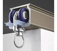 Sistema de riel ajustable para puerta corrediza de patio al aire libre, 1 m a 15 m de longitud, riel resistente y accesorios para montaje en pared de bahía, 2,5 m / 8.2ft, ideal para decoración del