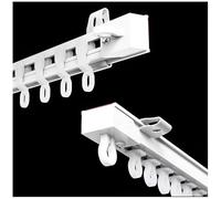 Sistema de riel Autoadhesivo para Cortinas - Riel para Cortinas montado en Techo o Pared - 2 pies ~ 20 pies - para separadores/Ventanas (Pared, 120 cm/3,93 pies)