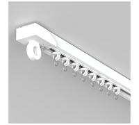 Sistema de riel autoadhesivo para techo, sin taladro, barra deslizante con guía de gancho para camas elevadas, separadores de habitaciones de bahía de 2,4 m