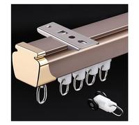 Sistema de riel de aluminio blanco para sala de estar, dormitorio, ducha, deslizador de riel único resistente, disponible en longitudes de 5 pies a 40 pies