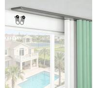 Sistema de riel de aluminio de alta calidad, fácil de instalar, divisor de habitación de 2 capas, riel de 1 m / 3.28ft, para uso familiar, versátil y diseño