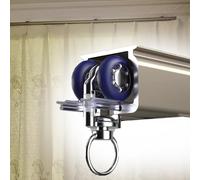 Sistema de riel de cortina ajustable con ganchos para un deslizamiento suave, perfecto para separadores de habitaciones y privacidad de dormitorio, mejora la decoración de tu hogar y eficiencia de