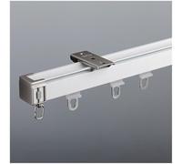 Sistema de riel de cortina de 1,1 m, juego completo para cortinas correderas, montaje en techo, ideal para divisores de habitación de caravana, cortinas de ducha, fácil instalación y elegante
