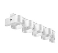 Sistema de riel de cortina de aleación de aluminio resistente, riel grueso de ondas de agua para un mejor bloqueo de luz, ideal para cortinas de apertura única, montaje en techo, color blanco