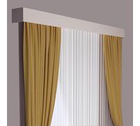Sistema de riel de cortina de alta calidad, riel individual montado en el techo para un fácil movimiento de la cortina y divisor de privacidad, blanco puro, 360 cm, ideal para decoración de sala de
