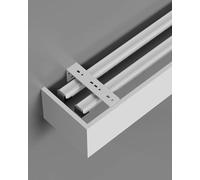 Sistema de riel de cortina de aluminio blanco de alta calidad, rodillos silenciosos, doble pista para dormitorios, montaje en techo/pared, cenefa de cortina versátil, ideal para decoración del hogar
