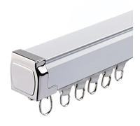Sistema de riel de cortina de aluminio, deslizamiento suave y duradero para cama, ducha, ventanas de bahía, separadores de caravanas