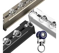 Sistema de riel de cortina de aluminio resistente de 1 canal (blanco, 50-600 cm) con deslizadores de ojales y accesorios de montaje, ideal para cortinas correderas, solución versátil de riel de