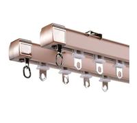 Sistema de riel de cortina de aluminio resistente para divisor de habitaciones, riel de cortina doble duradero, disponible en múltiples longitudes