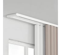 Sistema de riel de cortina de doble pista, montaje en pared y techo de aluminio, barras deslizantes silenciosas, longitud ajustable de 1 a 6 m, perfecto para decoración del hogar (blanco, 6 m)
