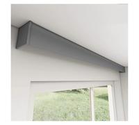 Sistema de riel de cortina de techo, barra de riel individual silenciosa dos en uno con cenefa para sala de estar, dormitorio, balcón, divisor de habitación, incluye conector y cruce