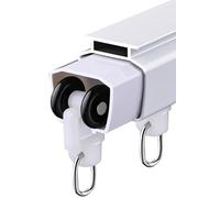 Sistema de riel de cortina de techo o pared para cortinas opacas, riel guía de barra ajustable de 400 cm para patio, ventanas de bahía y campistas - Diseño duradero y no flexible