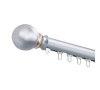 Sistema de riel de cortina deslizante de aluminio, barra divisora de habitación de 200 cm para protección de privacidad y decoración del hogar, barra de cortina plateada para interiores elegantes