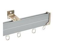 Sistema de riel de cortina flexible de 2,8 m, montaje en techo o pared, plegable, divisor de habitación, barras de cortina ajustables para una fácil instalación, perfecto para decoración del hogar y