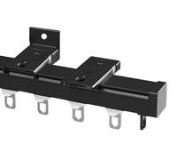 Sistema de riel de cortina resistente de 100 a 500 cm, divisor de habitación silencioso, accesorios de deslizamiento suave, perfectos para uso doméstico y de oficina, fácil instalación, resistente y