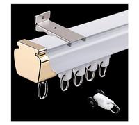 Sistema de riel de cortina, riel de aluminio montado en la pared para kiosco, pabellón, divisor de habitación de clínica, diseño resistente, opciones de longitud de 5 a 25 pies, fácil instalación