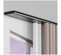 Sistema de riel de montaje en techo de doble pista ultrafino de 5.6 pies, diseño de aluminio negro para casa, oficina, hoteles, caravanas, Scls, Clete, accesorios para fácil