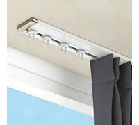 Sistema de riel de montaje en techo ultrafino para separadores de habitaciones y puertas de apertura interior, perfil bajo de 2,1 m, riel único fácil de instalar