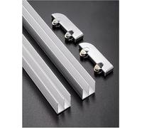 Sistema de riel de puerta corredera de vidrio para vitrinas, accesorios de rueda de aleación de aluminio