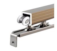 Sistema de riel de puerta corredera resistente, kit de riel único para armario, puertas de bolsillo en dormitorio, oficina, cocina, solución plegable personalizable