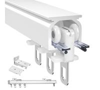 Sistema de riel de techo de aluminio de 50 a 600 cm, juego de rieles de cortina resistentes con rodillos, soluciones versátiles de divisor de habitación para decoración del hogar y optimización del