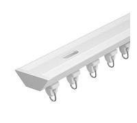 Sistema de riel de techo de aluminio negro de 2 m, riel flexible para un deslizamiento suave, ideal para baño, dormitorio, hospital, caravana y caravana, funcionamiento silencioso