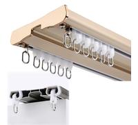 Sistema de riel de techo de aluminio resistente de 2 m/4 m, barras de cortina deslizantes para duchas y tabiques de caravana, diseño versátil de doble pista para una fácil instalación y durabilidad