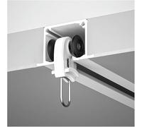 Sistema de riel de techo empotrable de color blanco, riel divisor de habitación resistente de 10 30 pies, barra de corte ajustable para sala de estar y dormitorio, solución moderna de decoración del