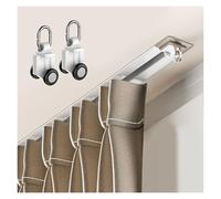 Sistema de riel de techo empotrado para cortinas, barra lisa para decoración moderna del hogar, solución de cortina que ahorra espacio, ideal para interiores contemporáneos