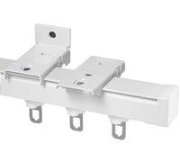 Sistema de riel de techo resistente de 100 cm x 500 cm, funcionamiento silencioso, accesorios completos perfectos para cortinas y soluciones de decoración del hogar