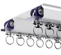 Sistema de riel flexible de 310 m, doble riel deslizante para divisor de habitación, montaje en techo, barra de cortina resistente para decoración del hogar y gestión del espacio
