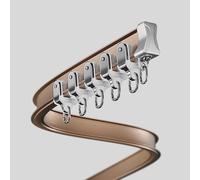 Sistema de riel flexible para cortina, 1-8 m de largo, plegable, para sala de estar, cortina decorativa para el hogar, riel individual
