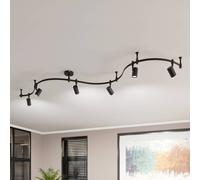 Sistema de riel Lindby Delila, negro, uso flexible