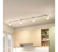 Sistema de riel monofásico Lindby, E14, 4 luces, blanco