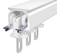 Sistema de riel para Cortina de Techo de Aluminio - Montaje en Pared o Techo, Ideal para Dividir ambientes y Crear privacidad en Salas de Estar, dormitorios y duchas - Riel único para una fá