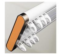 Sistema de riel para Cortina Doble de Montaje en Techo, Blanco, riel de Cortina Unido de Aluminio de 3 12 14 15 8 10 16 pies de Largo, rieles Dobles para Corti,White-13ft/4m/156in