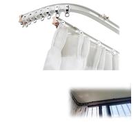 Sistema de rieles curvos, riel flexible para montaje en techo con rodillos silenciosos, soporte de pared y kit divisor de habitación, ideal para decoración del hogar y espacio