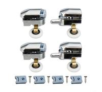 Sistema de rodillos de repuesto para cabinas de ducha, 4 piezas con construcción resistente para soportar paneles de puerta de vidrio de tamaño completo