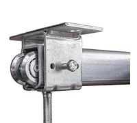 Sistema de rodillos para puerta corredera suspendida hasta 300kg | con fijación al techo | 2 unidades de rodaje | 2m cada uno | galvanizado | Rodillos con rodamientos de bolas | ATTAS Basic-Line (2m