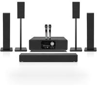 Sistema de sonido de cine en casa de 100 W, sonido envolvente inalámbrico Bluetooth 5.1 con control remoto, sonido estéreo inmersivo de 360° para el entretenimiento en el hogar definitivo