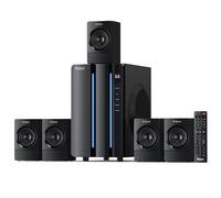 Sistema de sonido envolvente Bobtot para cine en casa - Potencia máxima de 800W, subwoofer de 16,5 cm, altavoces de sistema de sonido 5.1, ARC, AUX óptico, Bluetooth, adaptador de enchufe de EE. UU. a