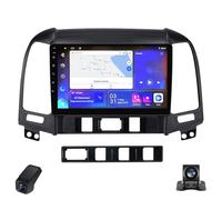 Sistema de Sonido Mejorado para Hyundai Santa Fe 2006-2012: Radio con Pantalla táctil IPS Android de 9 Pulgadas, CarPlay, Android Auto, WiFi, GPS, Bluetooth, FM, DVR ADAS y cámara de visión